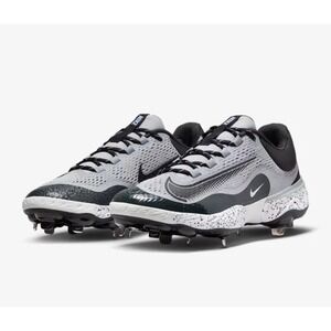 Nike Alpha Huarache Elite 4 Baseball Cleats Men's 10 Gray Black DJ6521-004